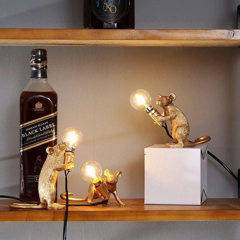 Vintage Mus LED Bordlampe