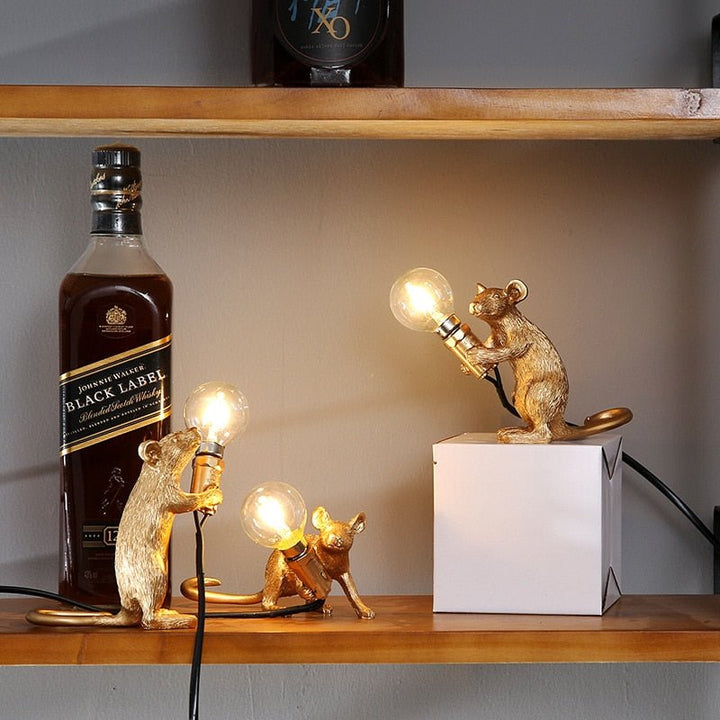 Vintage Mus LED Bordlampe