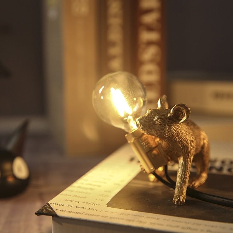 Vintage Mus LED Bordlampe