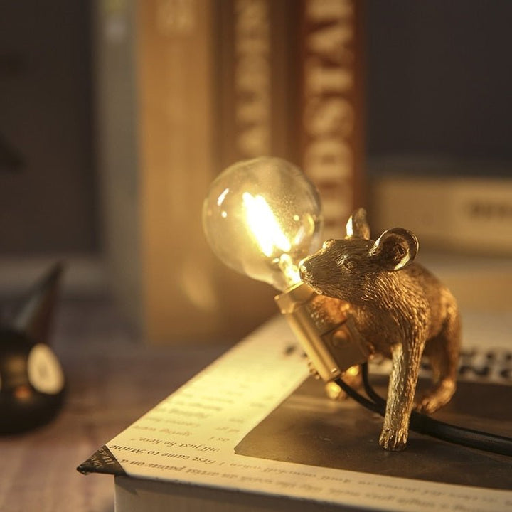 Vintage Mus LED Bordlampe
