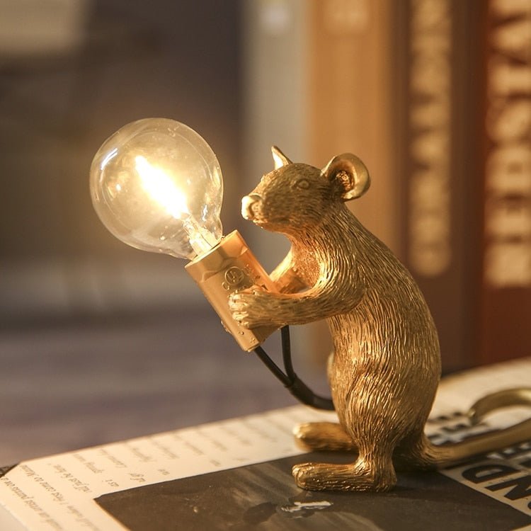 Vintage Mus LED Bordlampe
