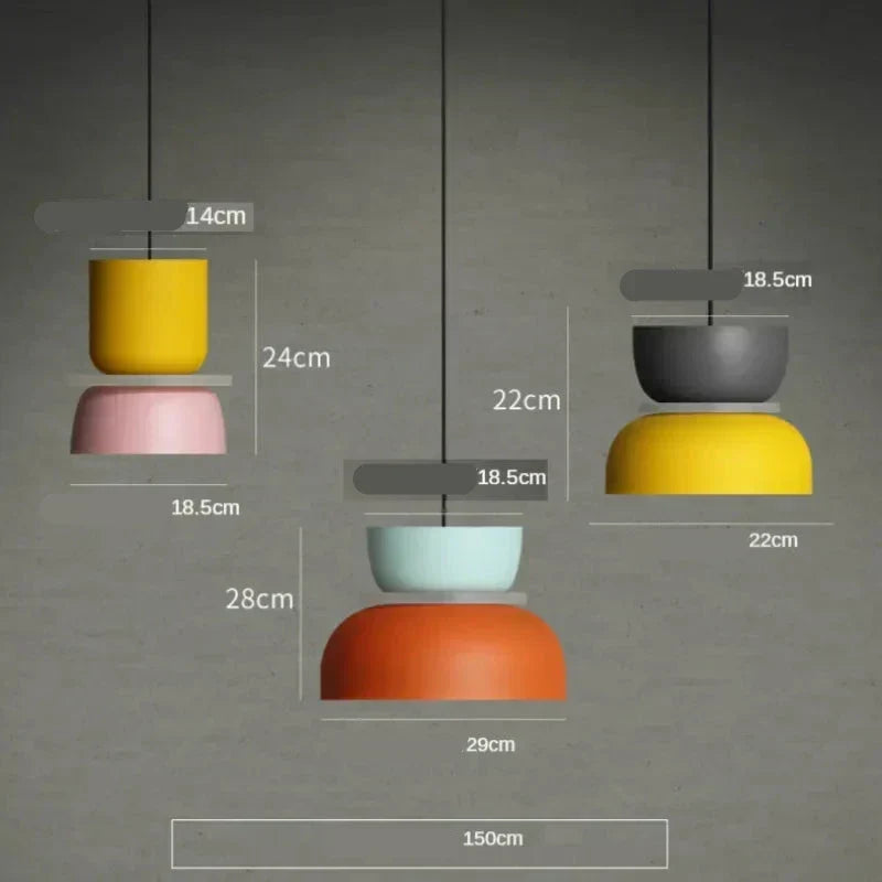 LuminaGlow - Moderne Pendellys i Skandinavisk Macaron Stil