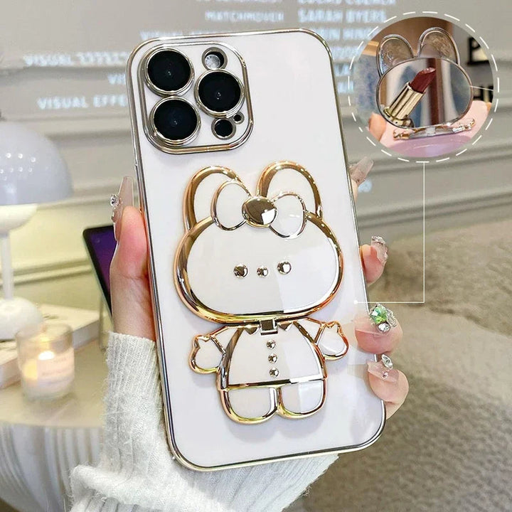 3D Kanin Koreansk Stil Spejl iPhone Cover