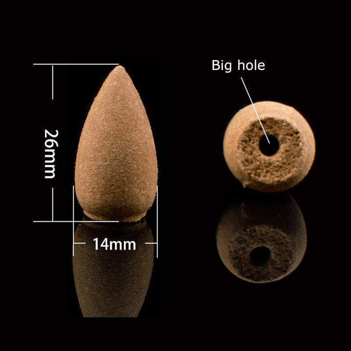 Rygende Mand Backflow Røgelseskegler Glasflaske 60 Stykker
