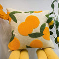 Orange Broderet Pudebetræk