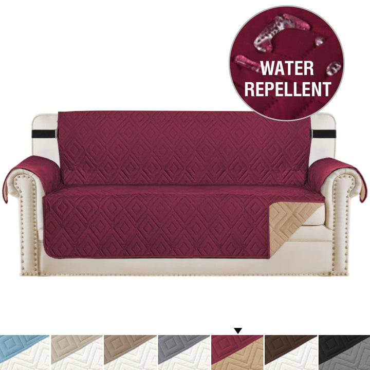 Quilted Sofa Cover Pet Protector Throw Vandtæt Sofa Slip Covers 1/2/3 Sæde