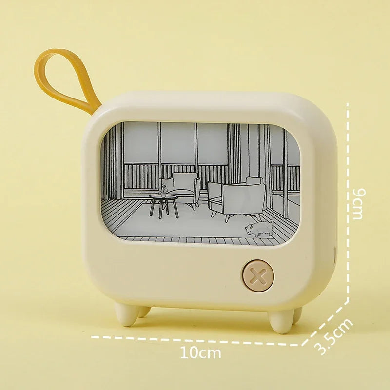 Mini TV Maleri LED Nattelys